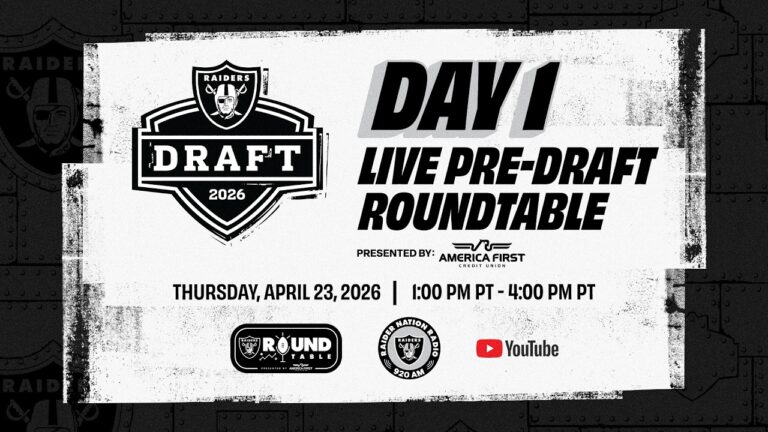 Live Pre-Draft Raiders Roundtable – Day 1 2026 NFL Draft