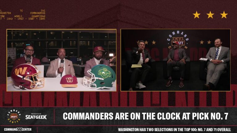 Command Center LIVE: We’re On the Clock at No. 7 Overall! Washington Commanders