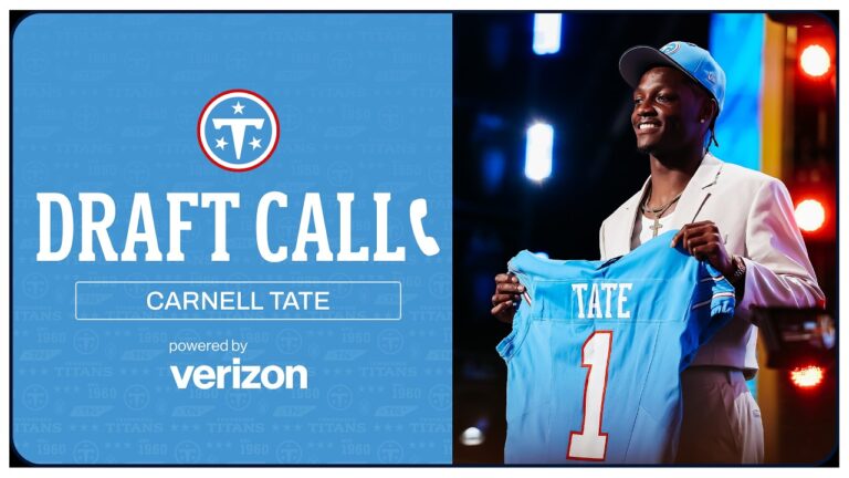 Carnell Tate Gets the Call Titans Draft Carnell Tate No. 4 Overall