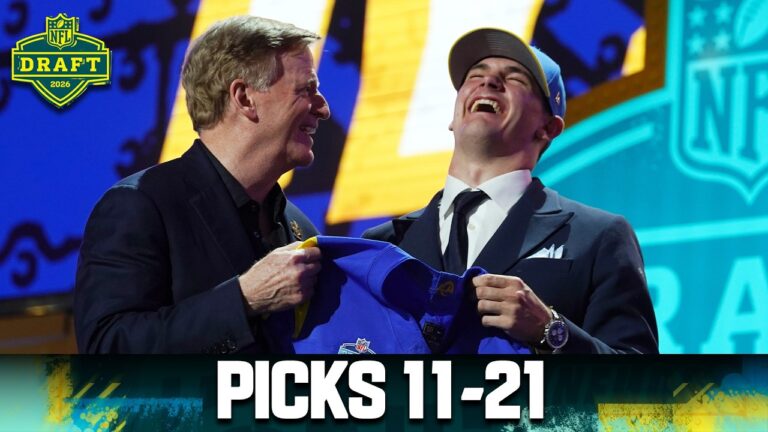Picks 11-21: Rams take Ty Simpson at 13! 2026 NFL Draft
