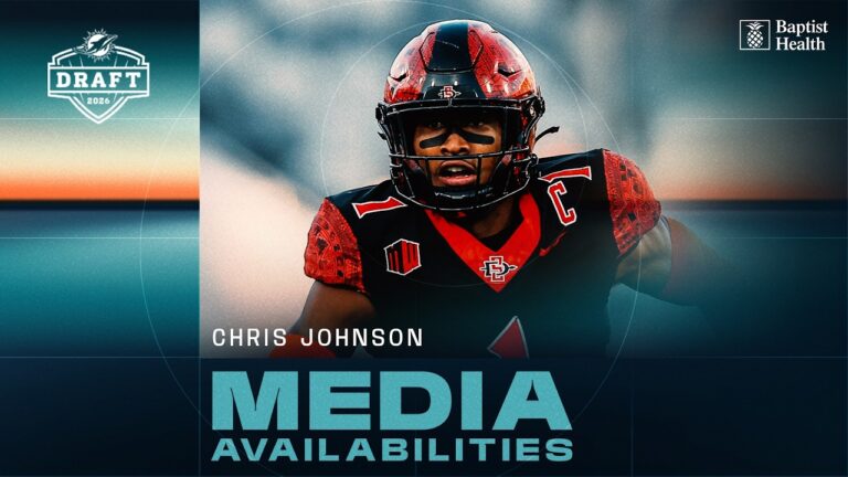 Chris Johnson meets with the media Miami Dolphins