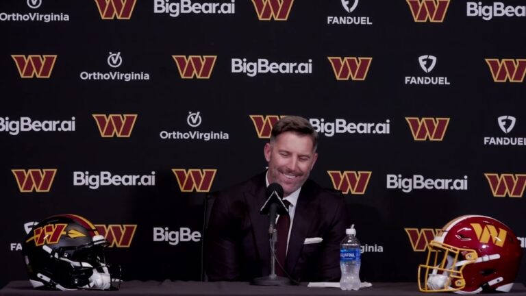 Commanders GM Adam Peters Speaks to the Media After Selecting LB Sonny Styles in Round 1 NFL Draft