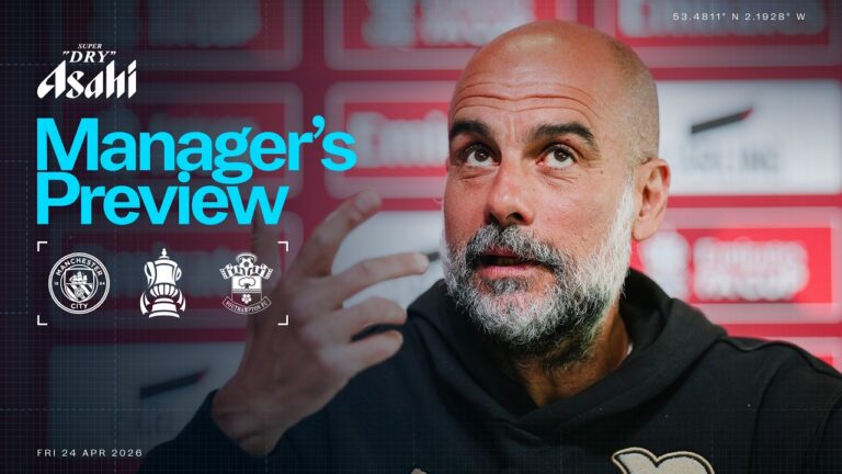 PEP GUARDIOLA PRESS CONFERENCE Southampton FA Cup Semi Final