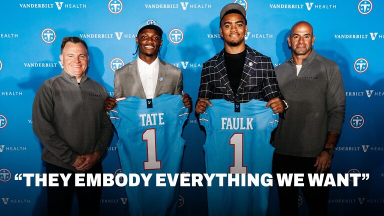 Carnell Tate and Keldric Faulk on Joining the Titans Press Conference