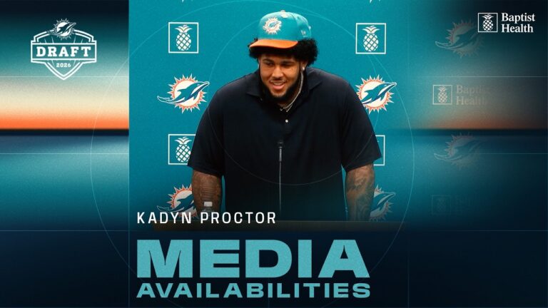 Kadyn Proctor’s Introductory Press Conference Miami Dolphins