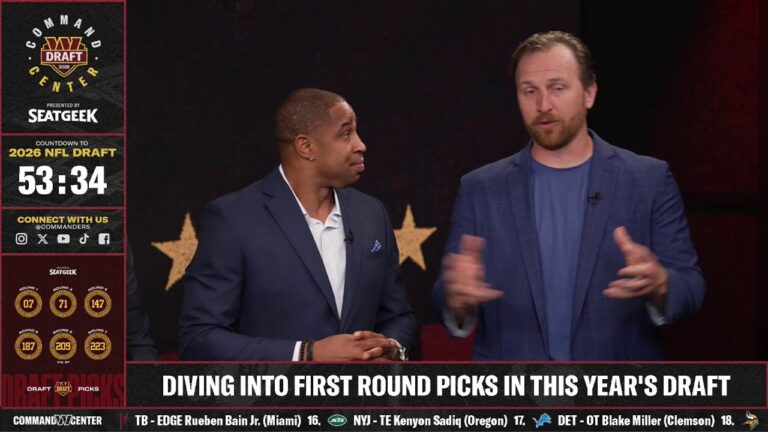 Rounds 2-3 ON DECK! Command Center LIVE: NFL Draft Washington Commanders