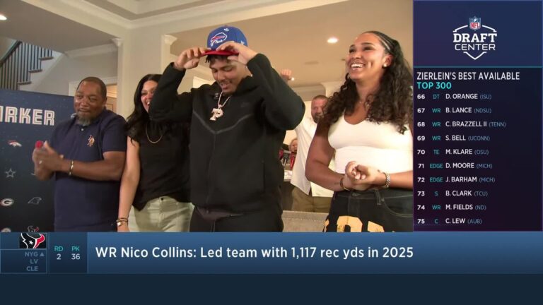 The Buffalo Bills Select TJ Parker with the 35th Pick in the 2026 NFL Draft
