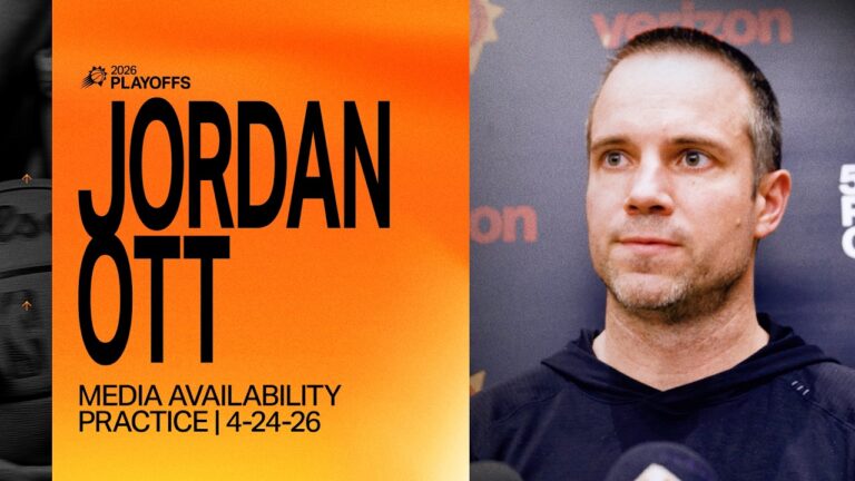 Head Coach Jordan Ott Practice Media Availability Phoenix Suns 4-24-26