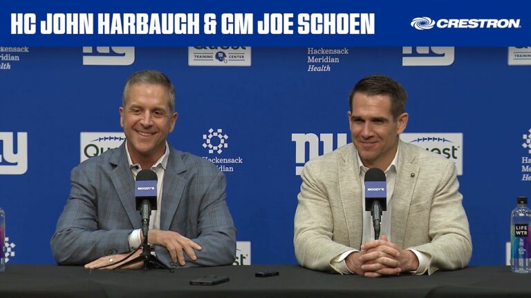 Joe Schoen &amp John Harbaugh NFL Draft Day 2 Press Conference New York Giants