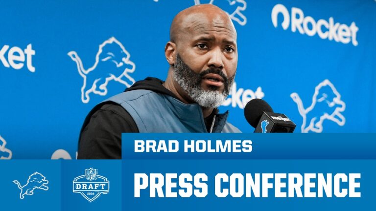 Brad Holmes NFL Draft Press Conference Day Two April 24, 2026