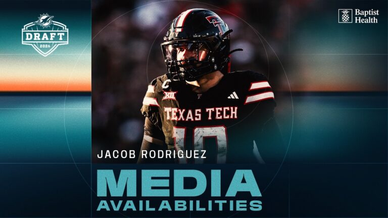 Jacob Rodriguez meets with the media Miami Dolphins