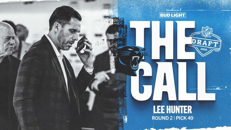 Lee The Fridge Hunter’s welcome call with the Panthers NFL Draft