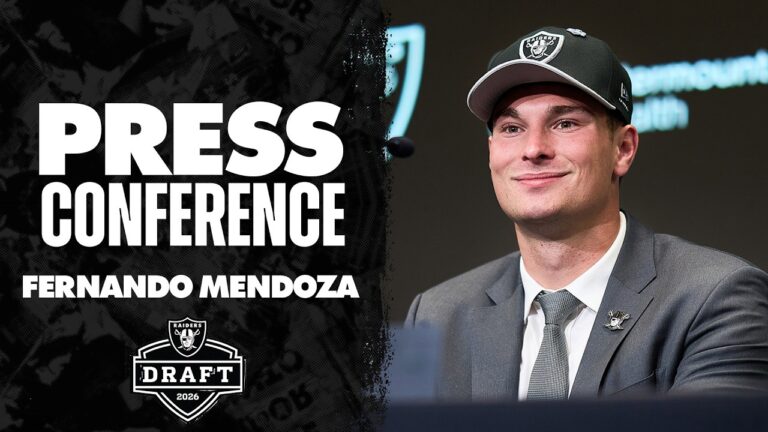 Fernando Mendozas Introductory Press Conference 2026 NFL Draft