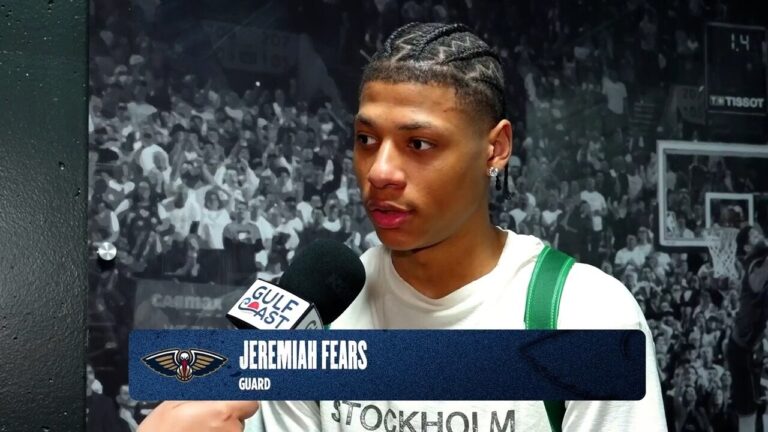 Jeremiah Fears Pelicans-Trail Blazers Postgame Interview 4 2 26
