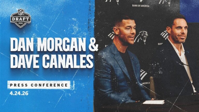 Dan Morgan and Dave Canales NFL Draft Day 2 press conference Carolina Panthers