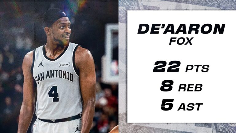 DeAaron Fox Comes Up Clutch, Leads Spurs to Win in LA