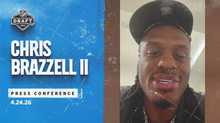 Chris Brazzell II introductory press conference Carolina Panthers
