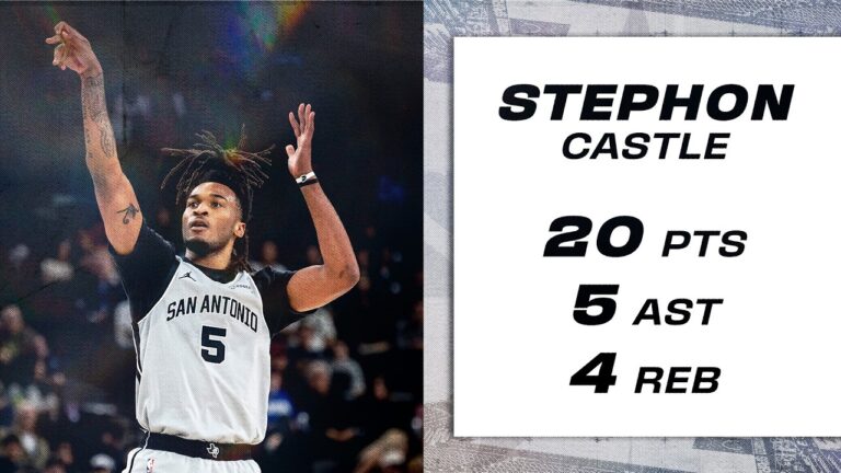 Stephon Castle Continues Strong Play With 20 PTS, 5 AST and 4 REB vs. LA Clippers