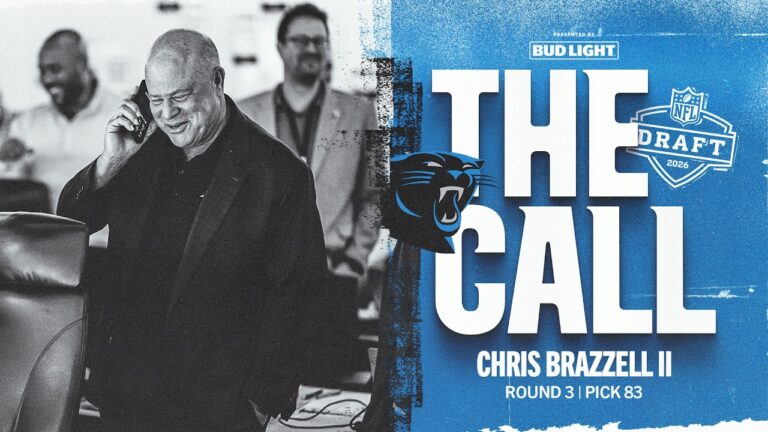 Chris Brazzell II gets a welcome call from Panthers brass