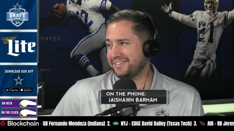 Jaishawn Barham Reacts to Being Drafted by the Cowboys Player Interviews