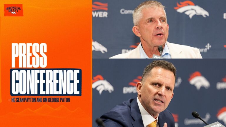 HC Sean Payton, GM George Paton address media following Day 2 of 2026 NFL Draft