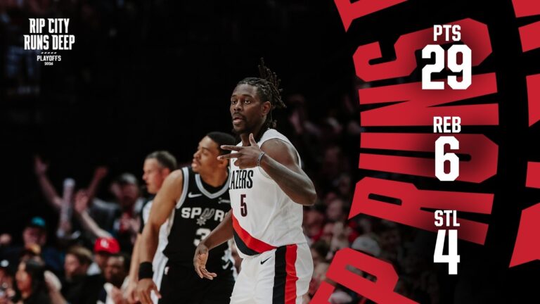 Jrue Holiday 29 Point Performance In Game 3 vs Spurs Portland Trail Blazers April 24, 2026