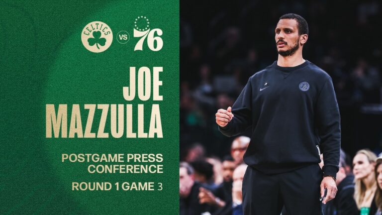 Joe Mazzulla Postgame Media Availability: Round 1 Game 3 vs. Philadelphia 76ers