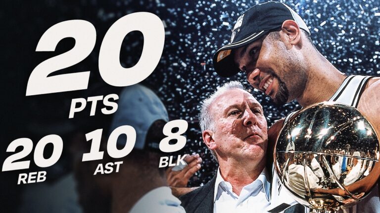Tim Duncans GREATEST NBA Finals Performance Ever (Near QUADRUPLE-DOUBLE )
