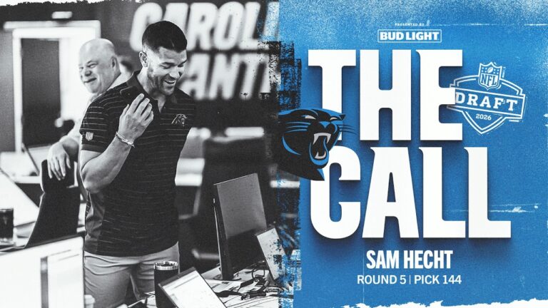 Sam Hecht’s welcome call with the Carolina Panthers NFL Draft