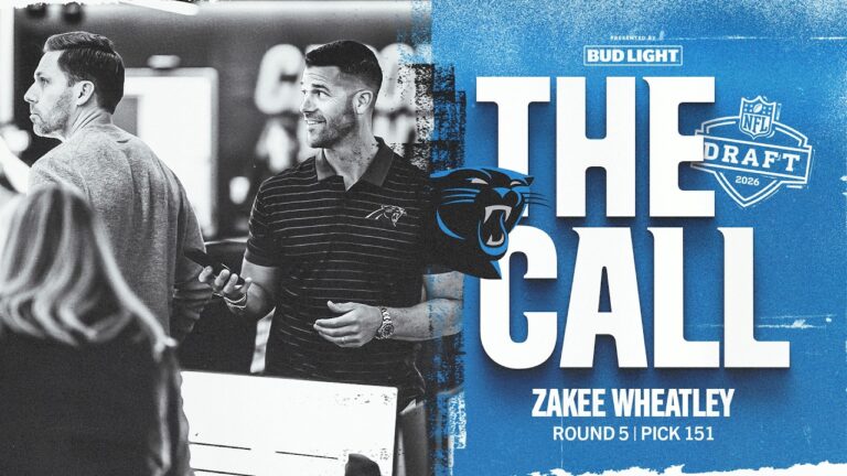 Zakee Wheatley’s welcome call with the Carolina Panthers NFL Draft