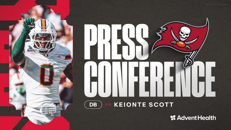 Keionte Scott: ‘Can’t Wait to Start Working’ Press Conference Tampa Bay Buccaneers