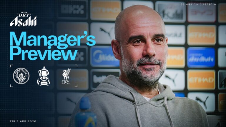 LIVE! MANAGER PREVIEW Pep Guardiola Man City v Liverpool FA Cup
