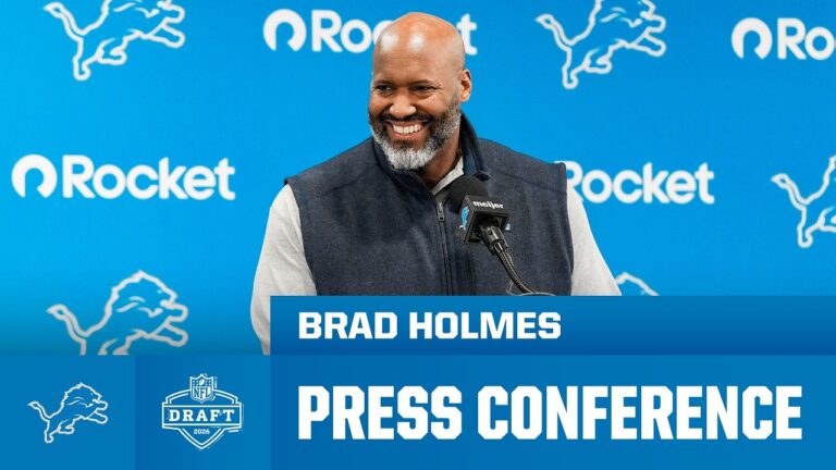 Brad Holmes NFL Draft Press Conference Day Three April 25, 2026