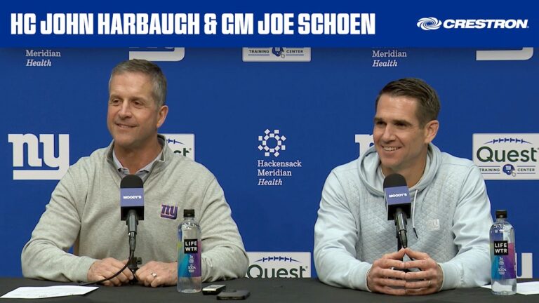 Coach John Harbaugh &amp GM Joe Schoen Post-Draft Press Conference New York Giants