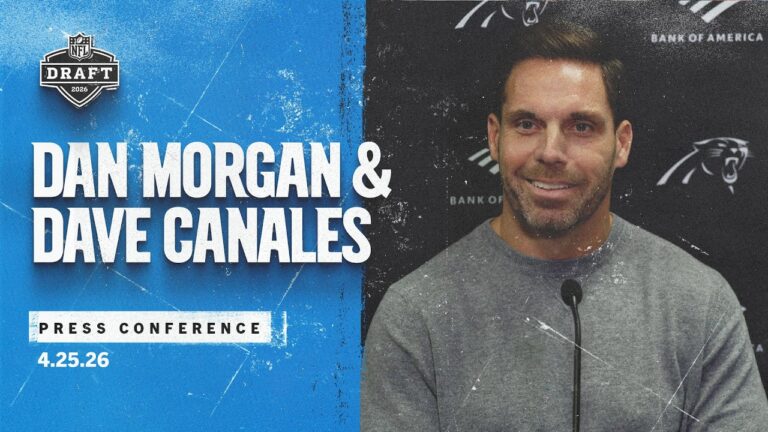 Dan Morgan and Dave Canales end of draft press conference Carolina Panthers