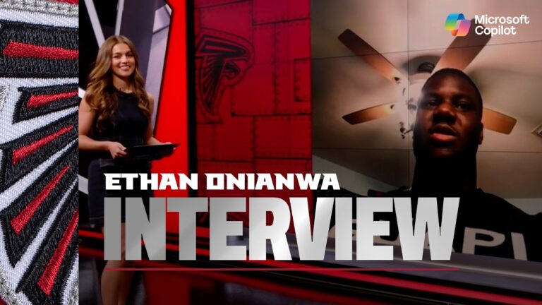 Ethan Onianwa expresses his excitement to join Falcons offensive line NFL Draft