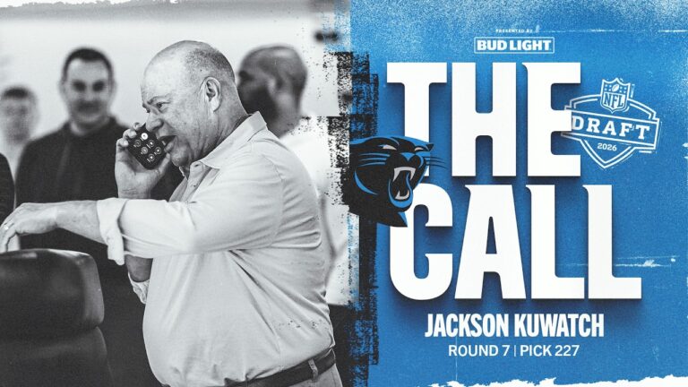 Jackson Kuwatch finds out he’s a Carolina Panther 2026 NFL Draft