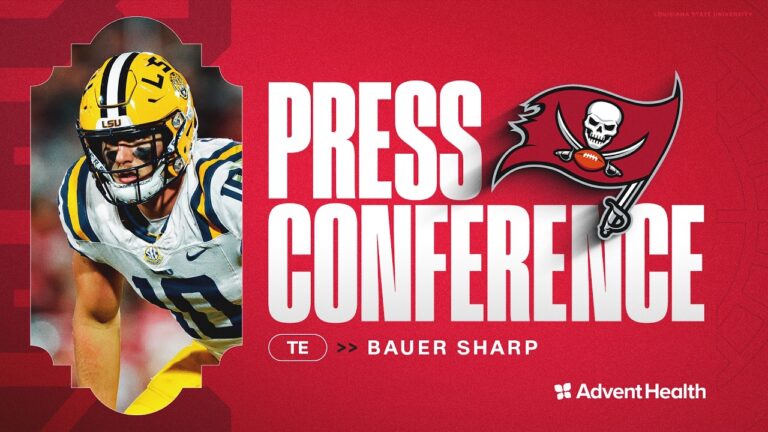 Bauer Sharp’s Goal: ‘Earn Respect’ Press Conference Tampa Bay Buccaneers