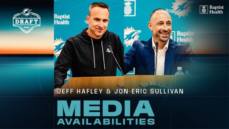 General Manager Jon-Eric Sullivan & Head Coach Jeff Hafley meets with the media Miami Dolphins