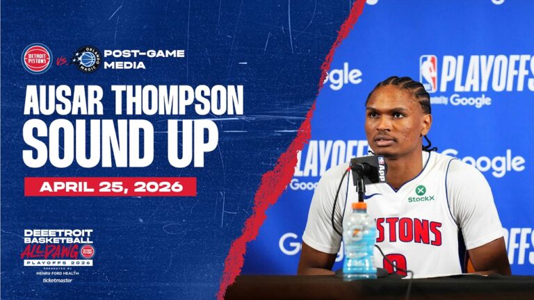 Post-Game Press Conference: Ausar Thompson Pistons vs. Magic  04.25.26