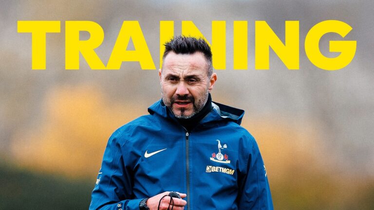 Roberto De Zerbi’s first Spurs training session!