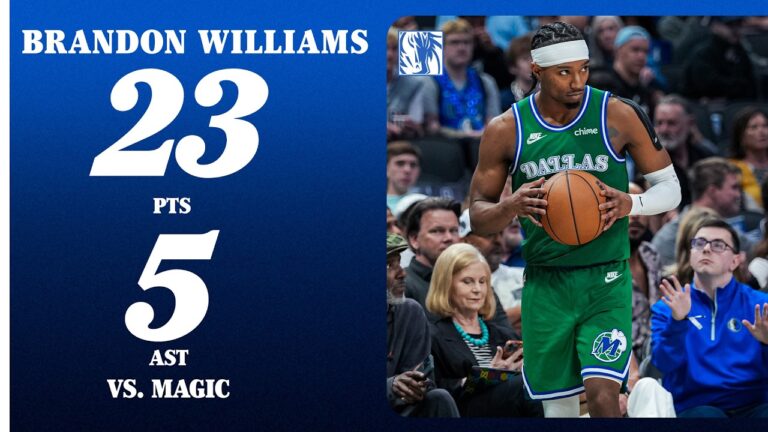 Brandon Williams (23 PTS 5 AST) vs. Orlando Magic April 3, 2026