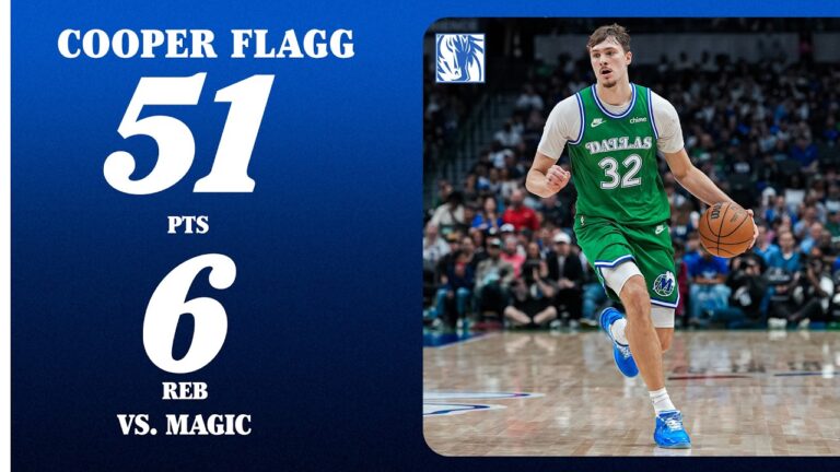 Cooper Flagg (51 PTS 6 REB) vs. Orlando Magic April 3, 2026