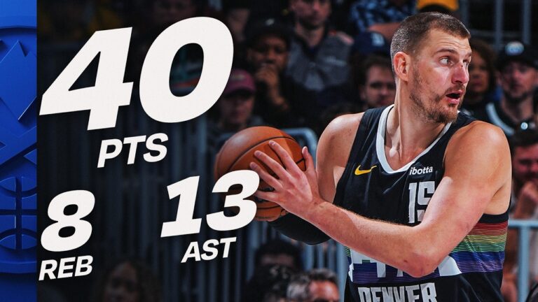 JOKIĆ TAKES OVER IN OT WITH 40 13 8 & 0 TURNOVERS vs Spurs April 4, 2026