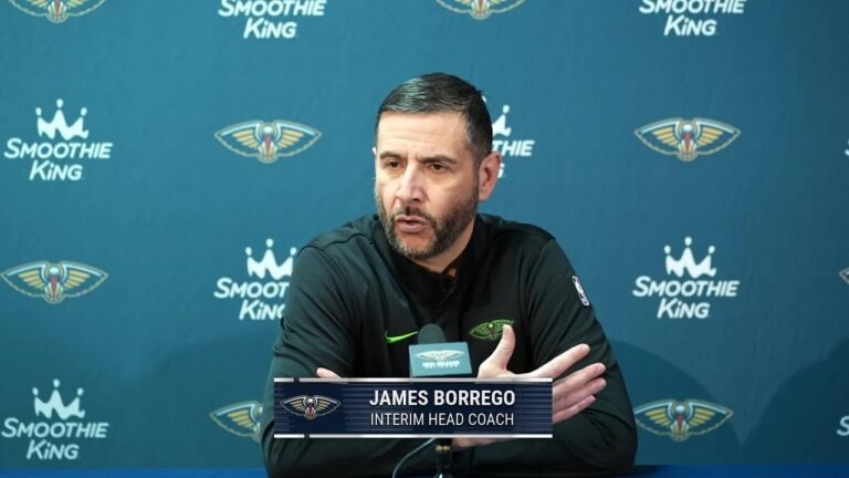 James Borrego Pelicans-Magic Postgame Interview 4 5 2026