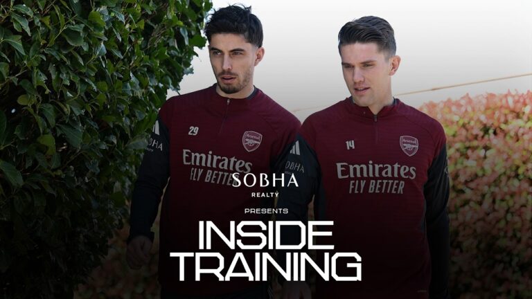 READY FOR THE QUARTER-FINALS INSIDE TRAINING Gunners prepare for Sporting CP UCL