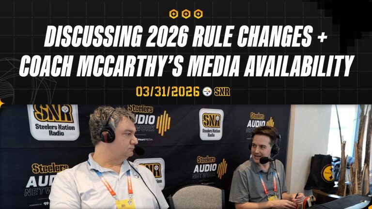 Discussing the NFL’s 2026 Rule Changes, McCarthy’s Media Availability SNR Drive (Mar. 31)