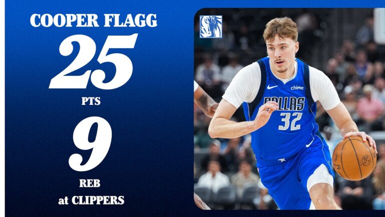 Cooper Flagg (25 PTS 9 REB) at Los Angeles Clippers April 7, 2026