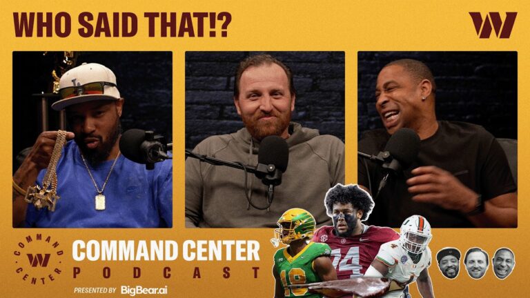 Wheel of Commanders Draft Fortune Who Said That!? Podcast Washington Commanders NFL