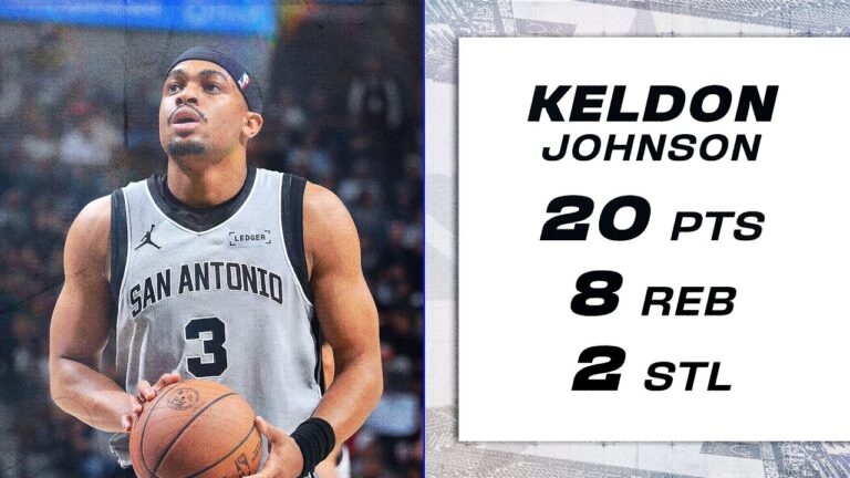 Keldon Johnson Continues 6MOTY Push with Big Night vs. Portland 20 PTS, 8 REB, 2 STL